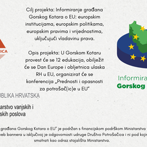 Završena provedba projekta Informiranje građana Gorskog Kotara o EU